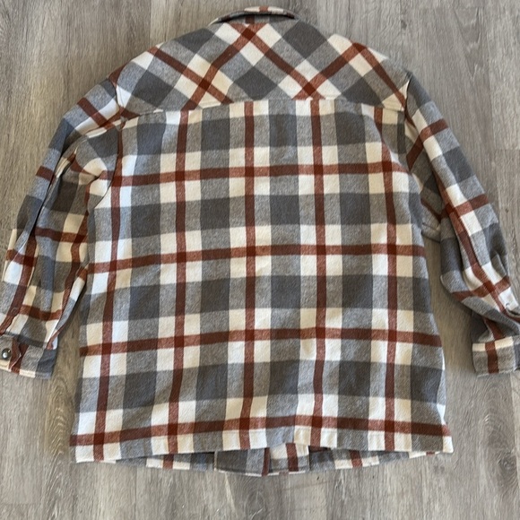 HFX | Women’s Small Oversized Flannel Jacket Button Up Collared Shirt - Picture 7 of 10
